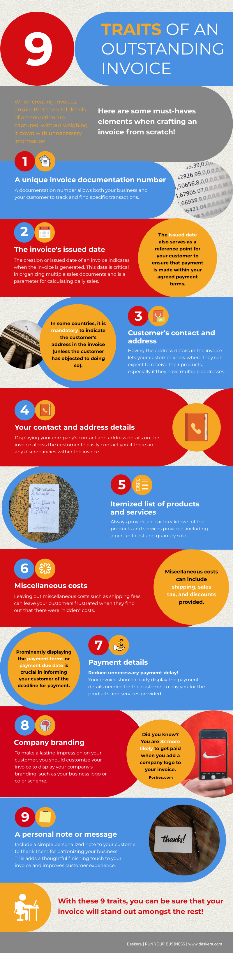 Infographic for 9 Traits of an outstanding invoice