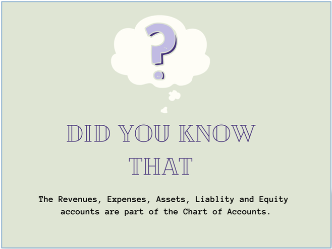 The Chart of Accounts