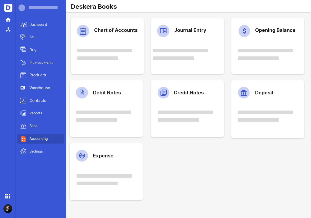 Deskera Accounting Software Template Design