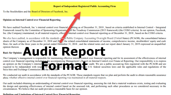 Example of an Audit Report