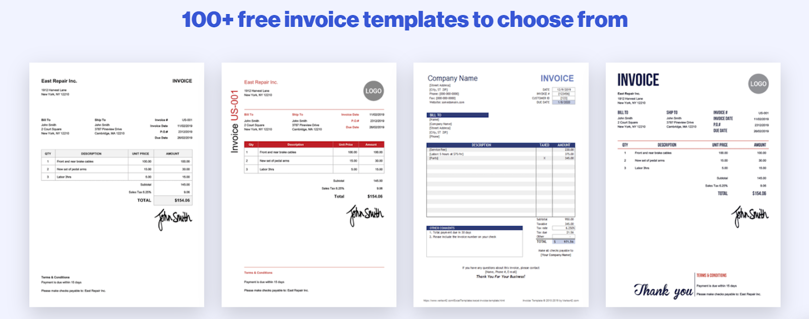 Deskera Professional Invoice Templates