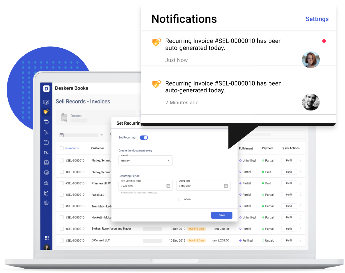 Recurring Invoices in Deskera