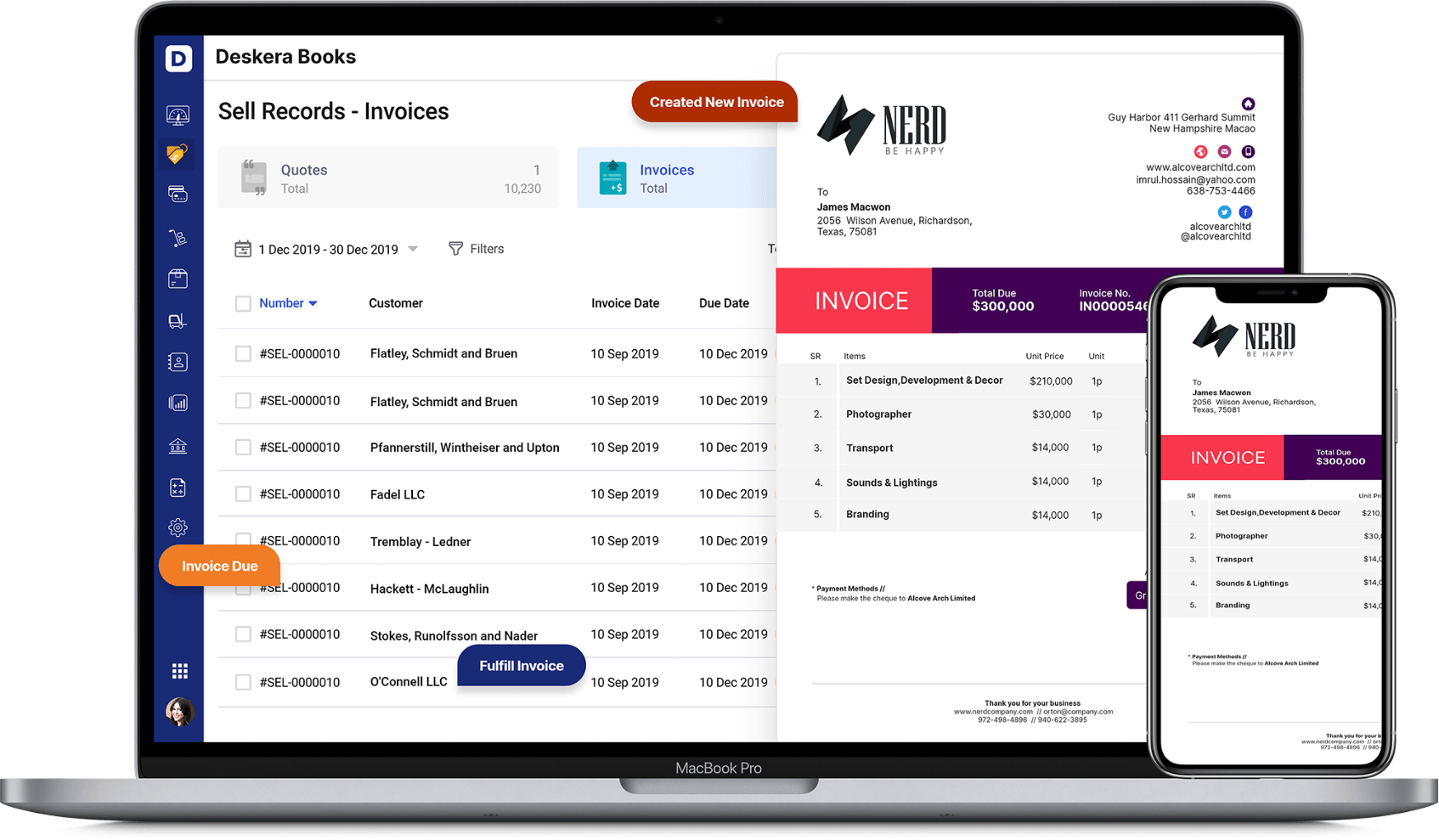 Deskera : Invoice