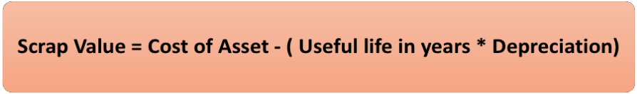 Formula for Scrap Value