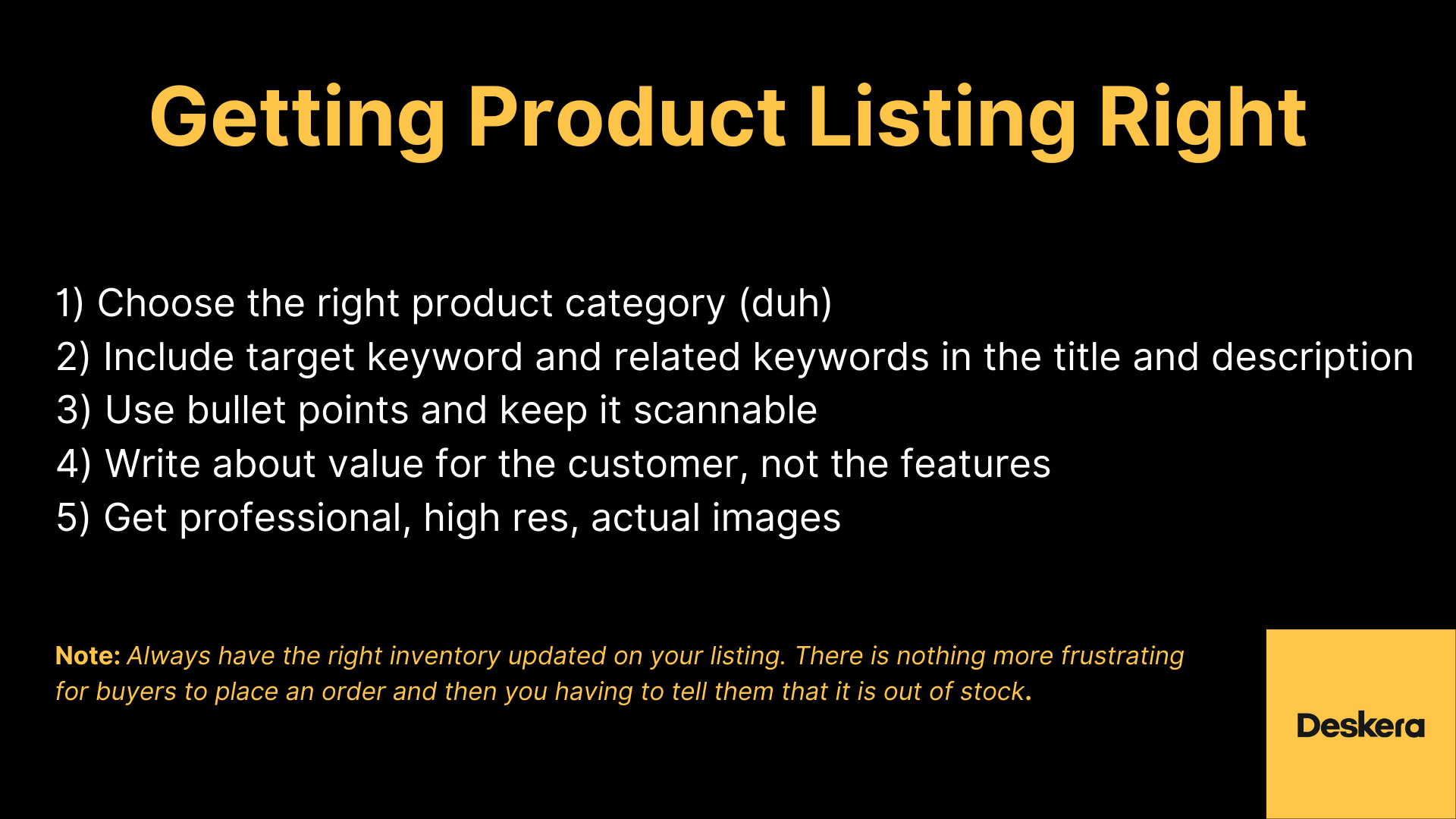 eCommerce Tip to Improve Sales of Your Business is Getting Product Listing Right