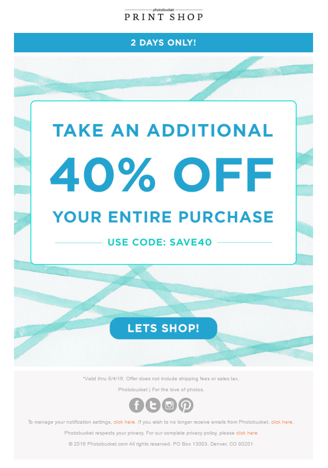 Discount emails