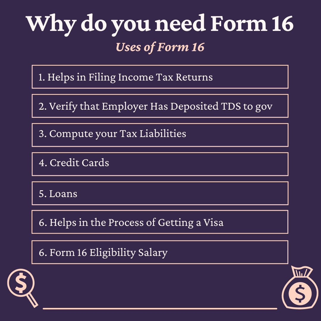 Uses of Form 16