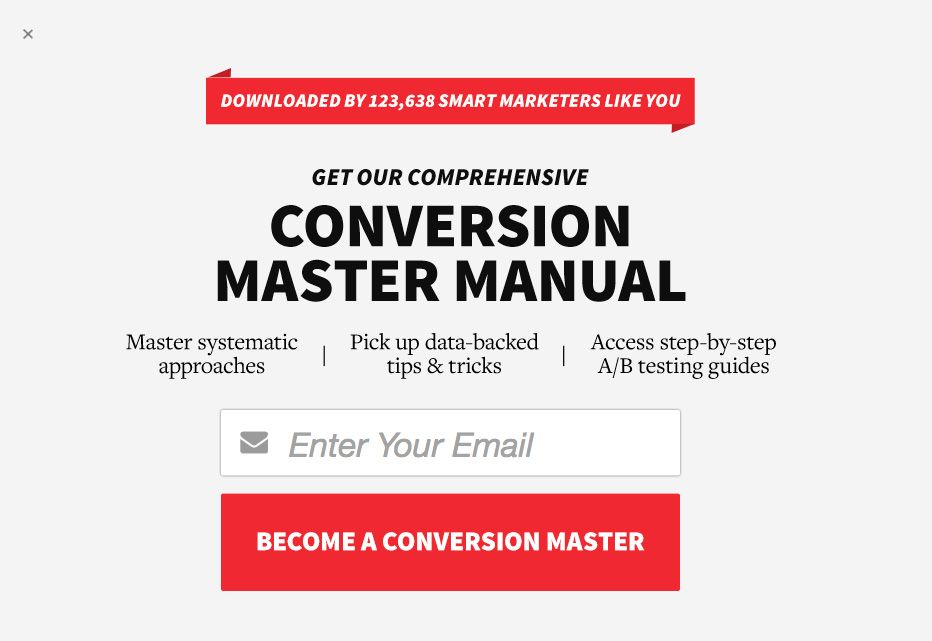 ConversionXL Newsletter CTA Example