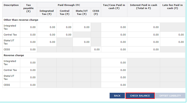 Checking balance of cash and credit