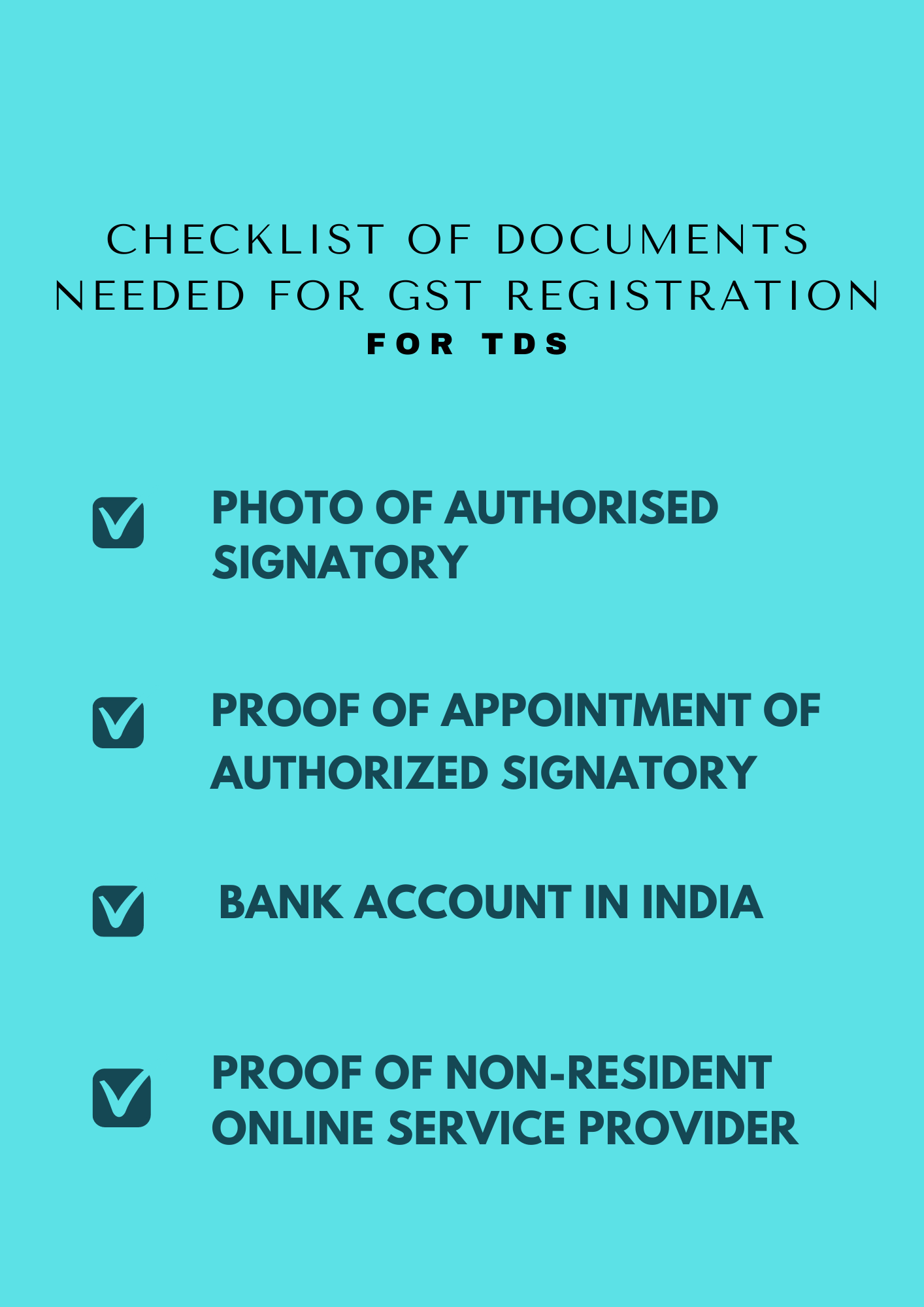 GST registration for TDS