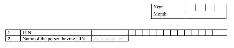 UIN and Name of the Person Having UIN in GSTR 11