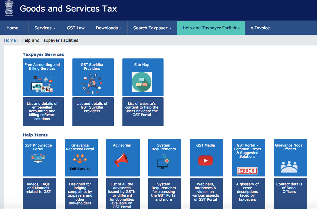 GST Government Page India - 1