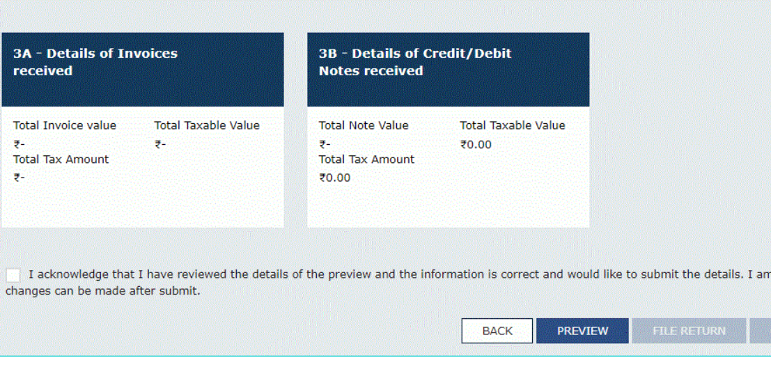 Step 10: Enter the details of invoices and credit/debit notes received