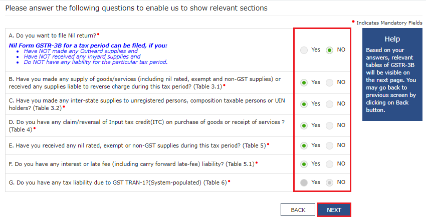 Filing Nil Return on GSTR-3B