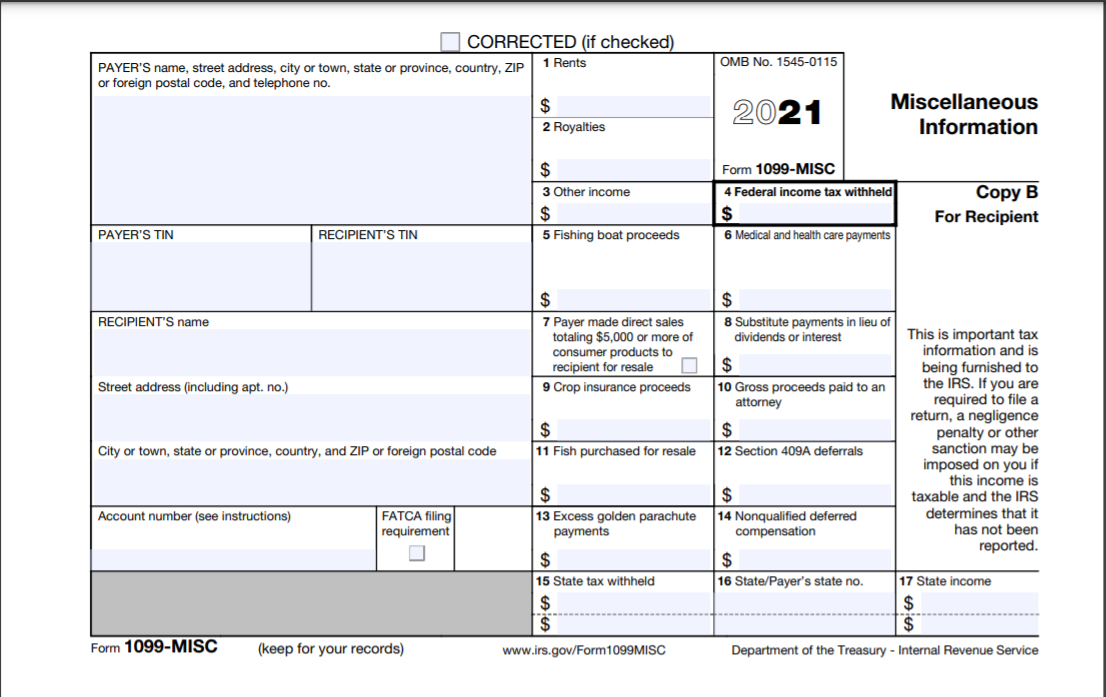 Form 1099 Copy B