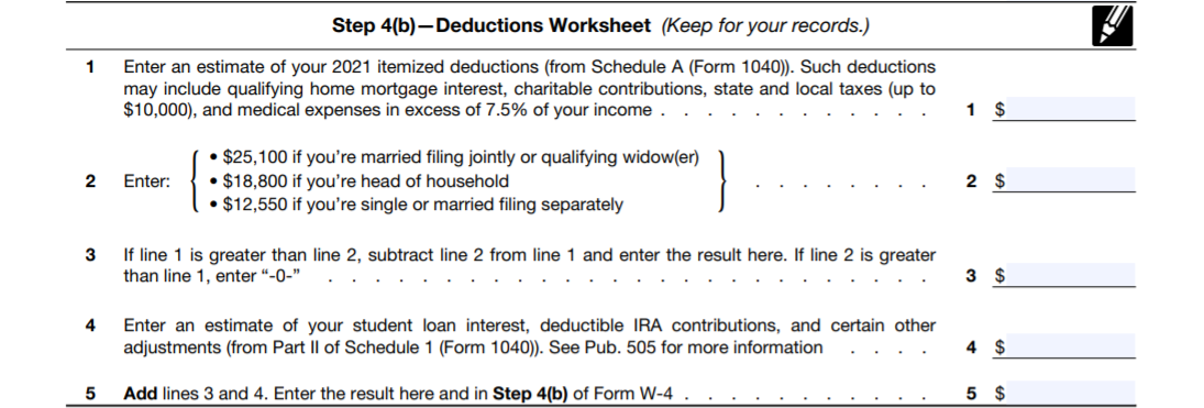 Form W-4 in 2022