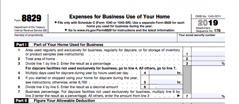 Expense for Business Use of Your Home