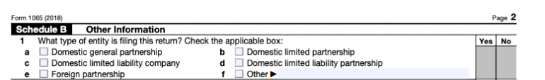 Step 4: Filling the Page 2 of the IRS Form 1065 Schedule B