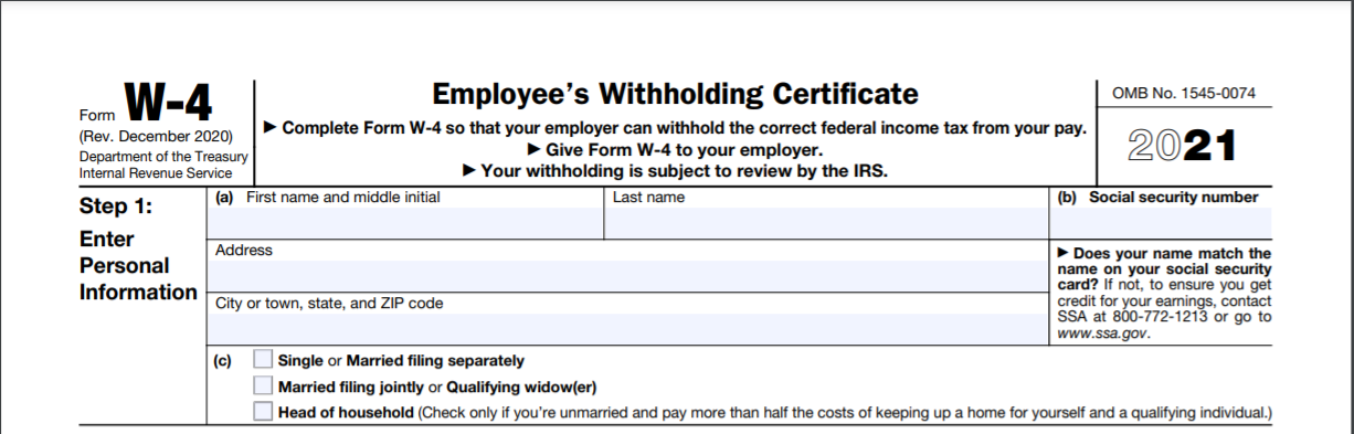 Form W-4 in 2022