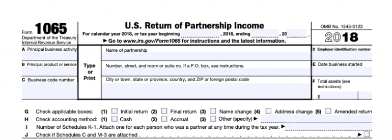 Step 2: Fill in IRS Form 1065 A-J