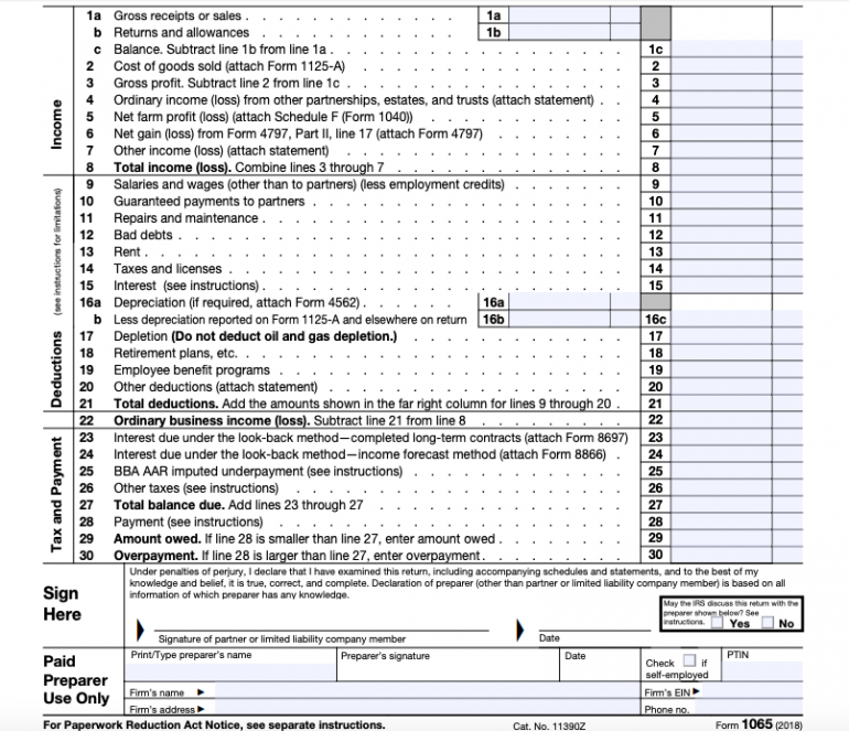 Step 3: Complete Filling the Remaining IRS Form 1065’s Page 1