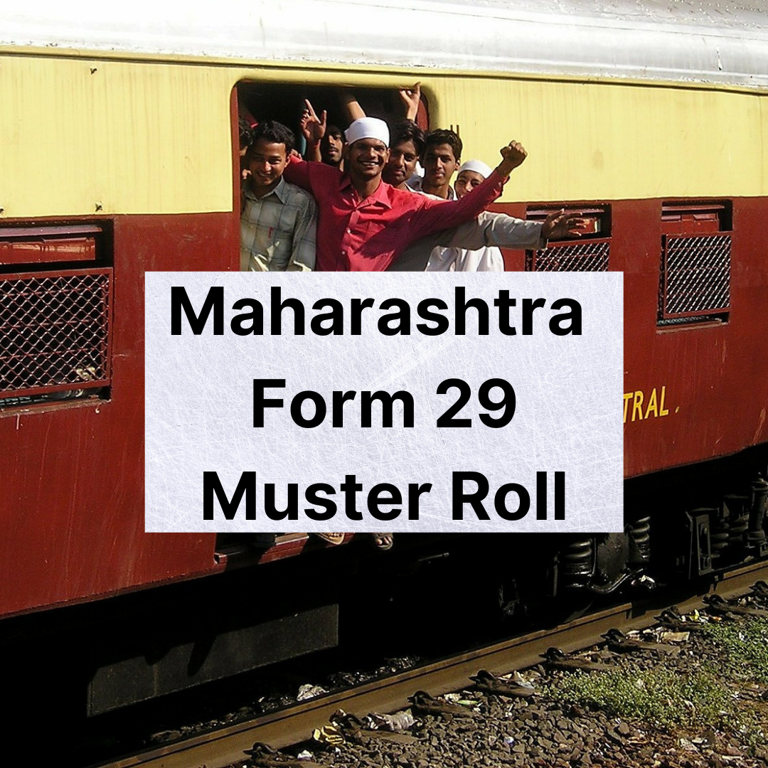 Maharashtra Form 29 Muster Roll