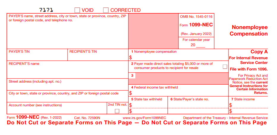 Payroll Form 1099-NEC