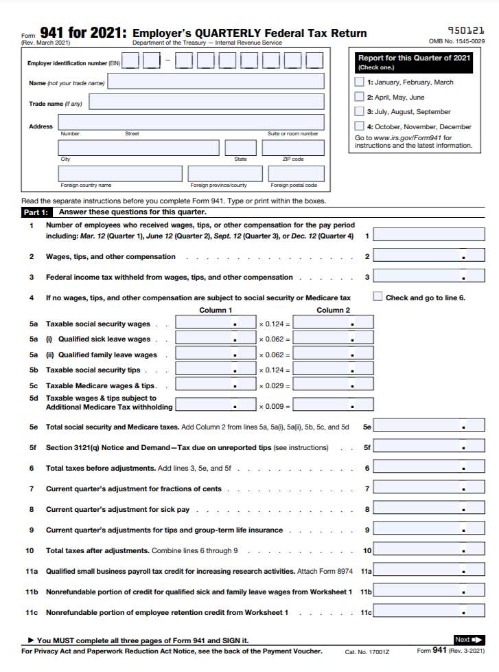 Payroll Form 941