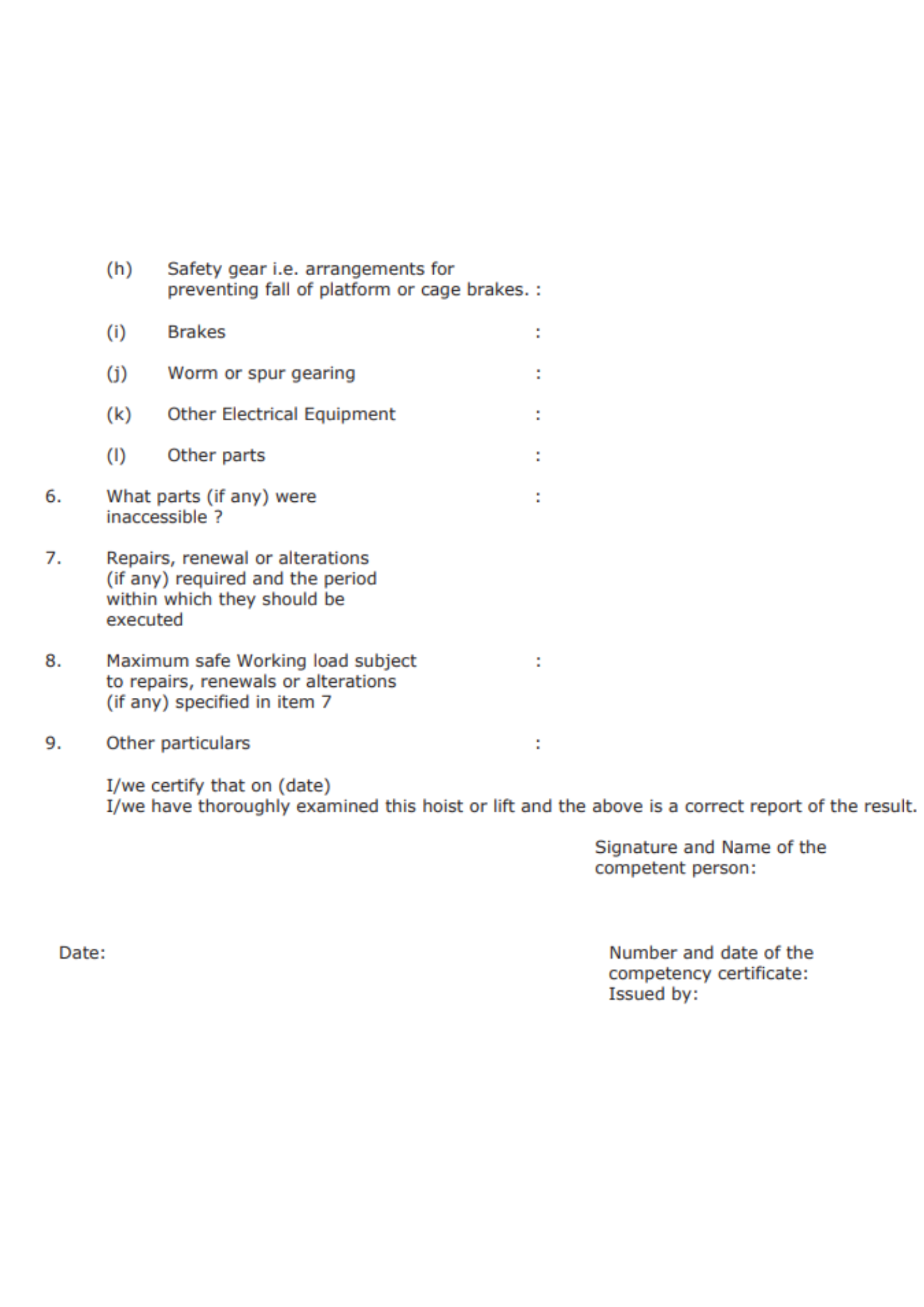 Gujarat factories rules form 9