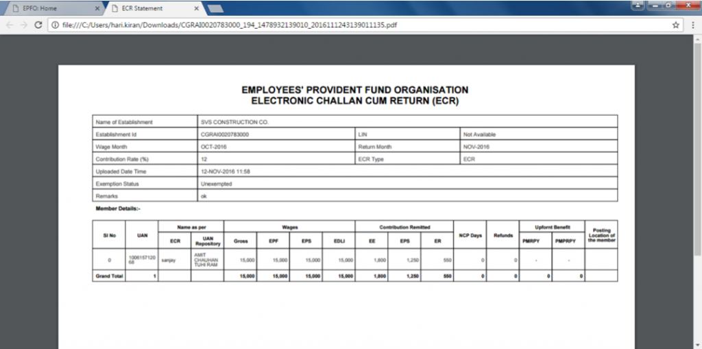 Electronic Challan Cum Return Guide