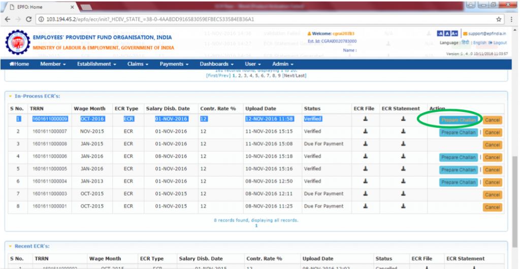 Electronic Challan Cum Return Guide