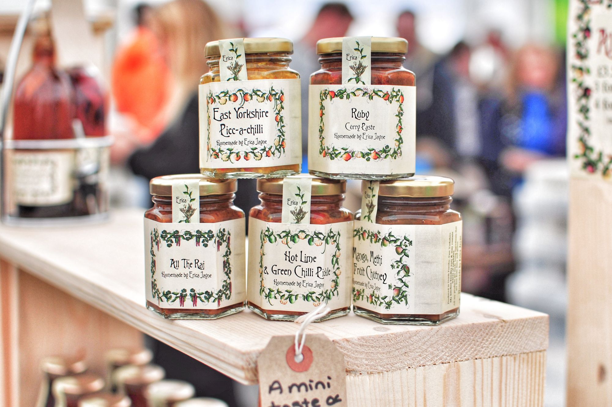 stacked pickle bottles