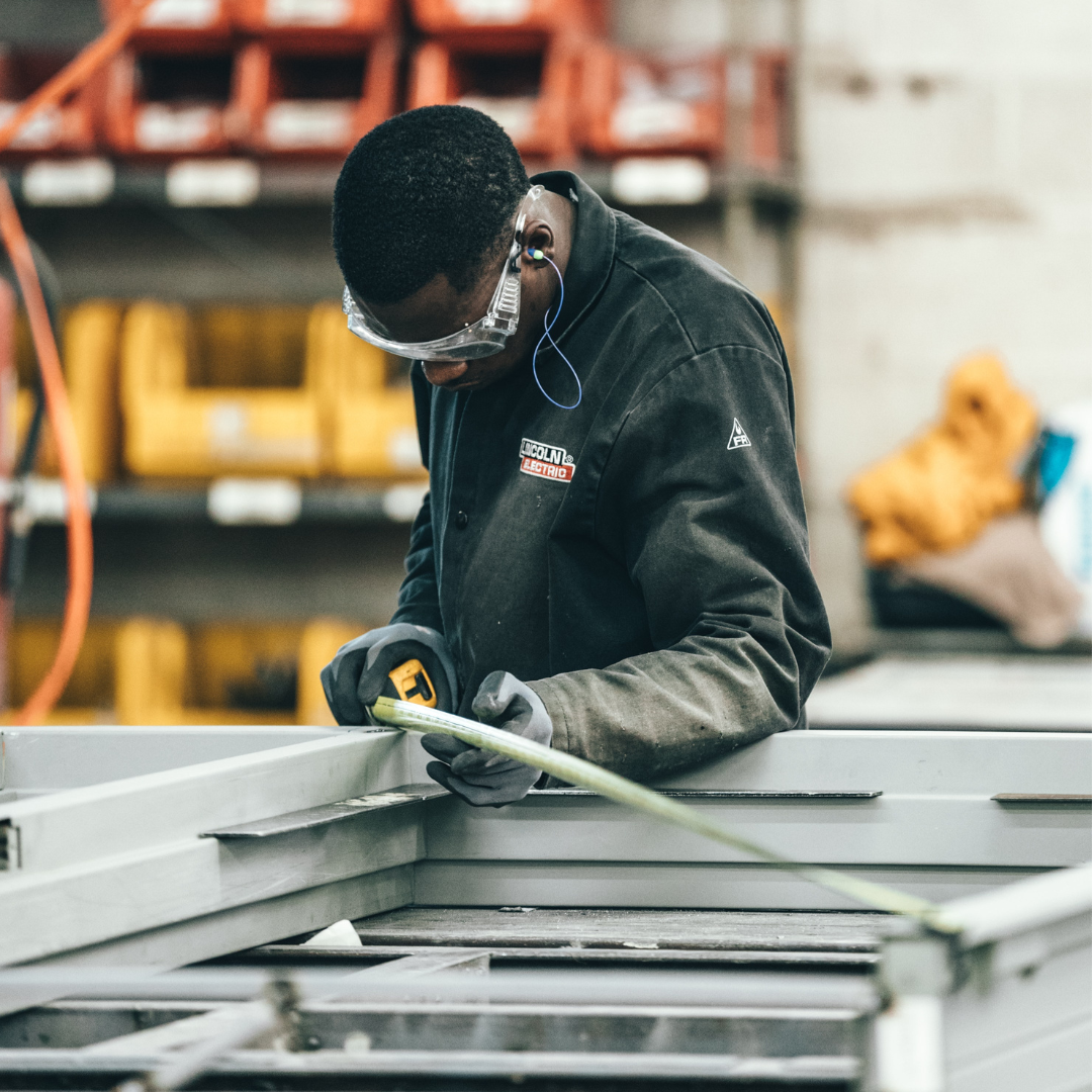 A man in a manufacturing unit