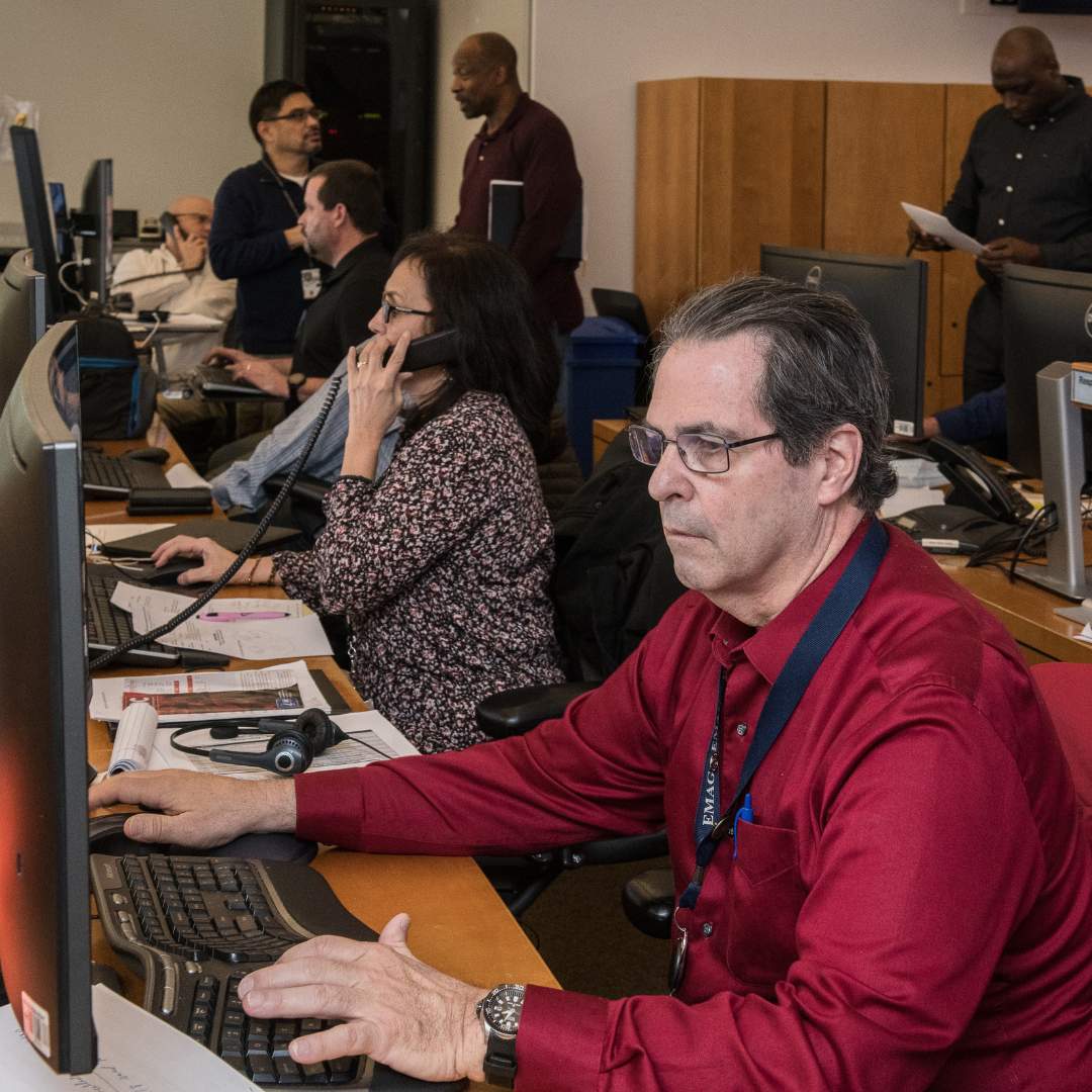 People working in an office