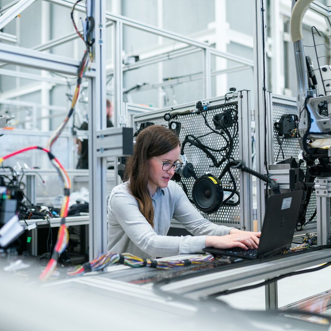 Worker in an industrial setup