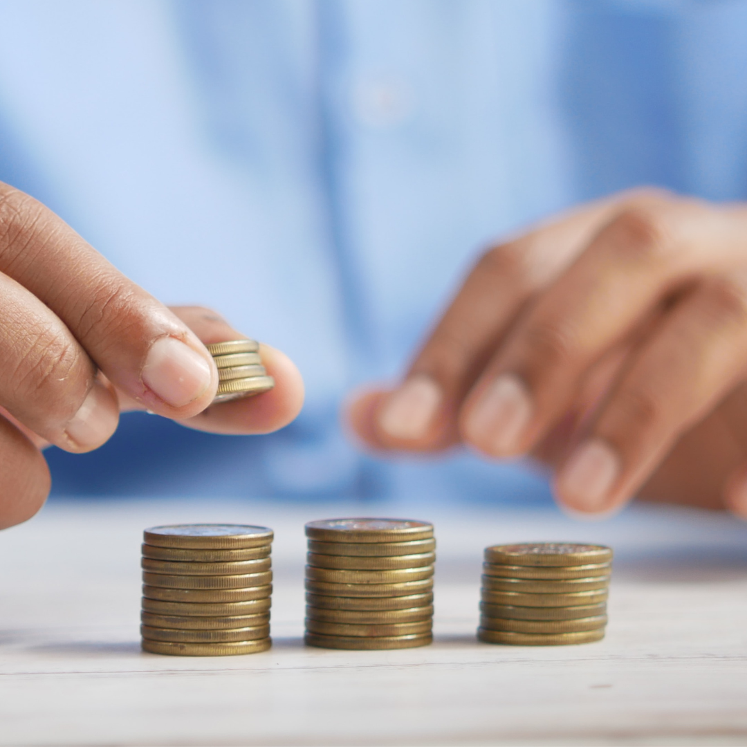 person counting coins