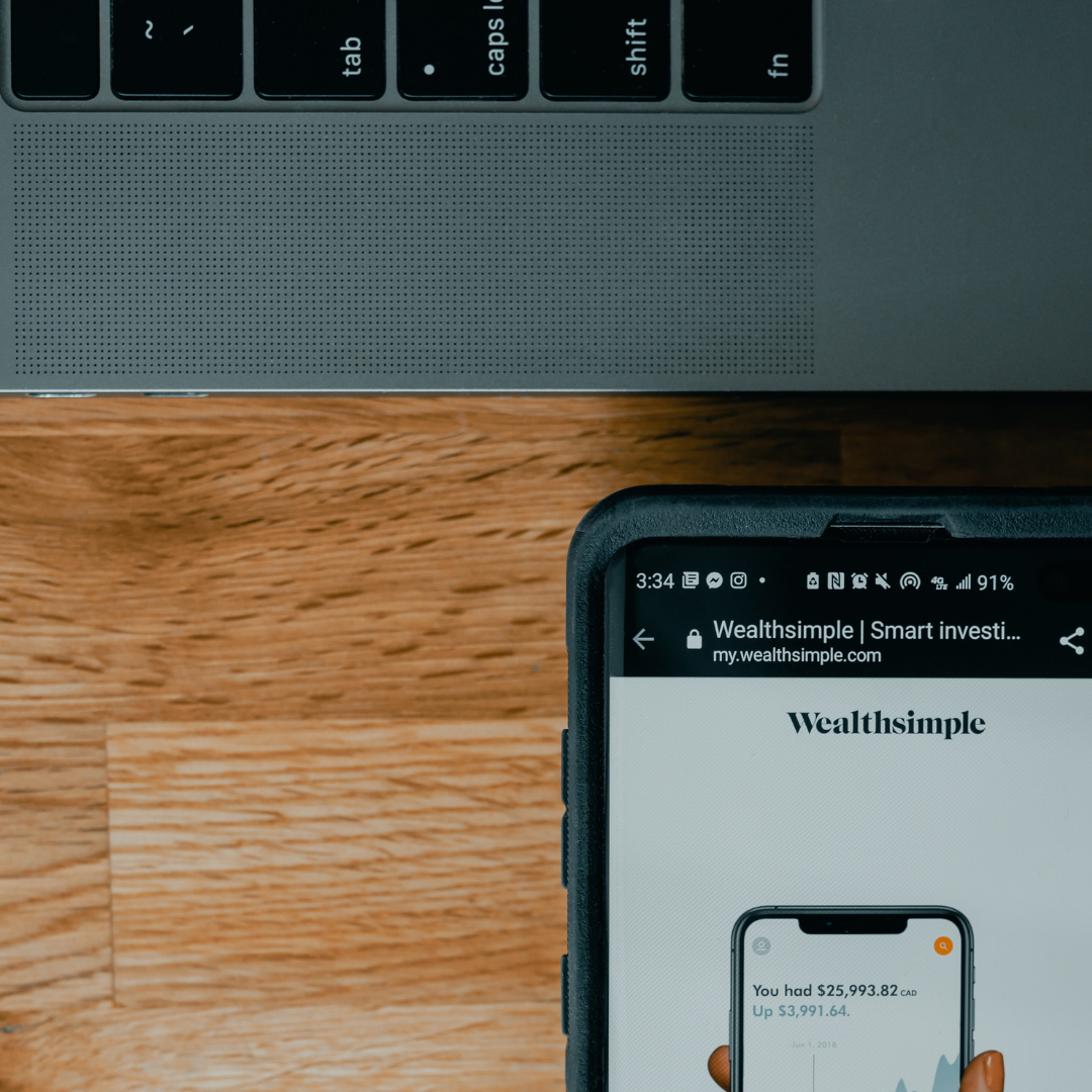 A mobile screen showing wealthsimple page