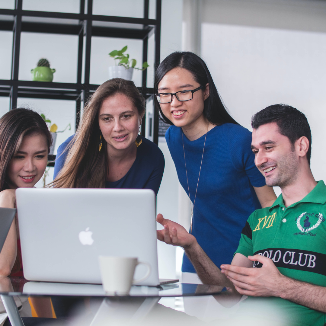 people working in an office