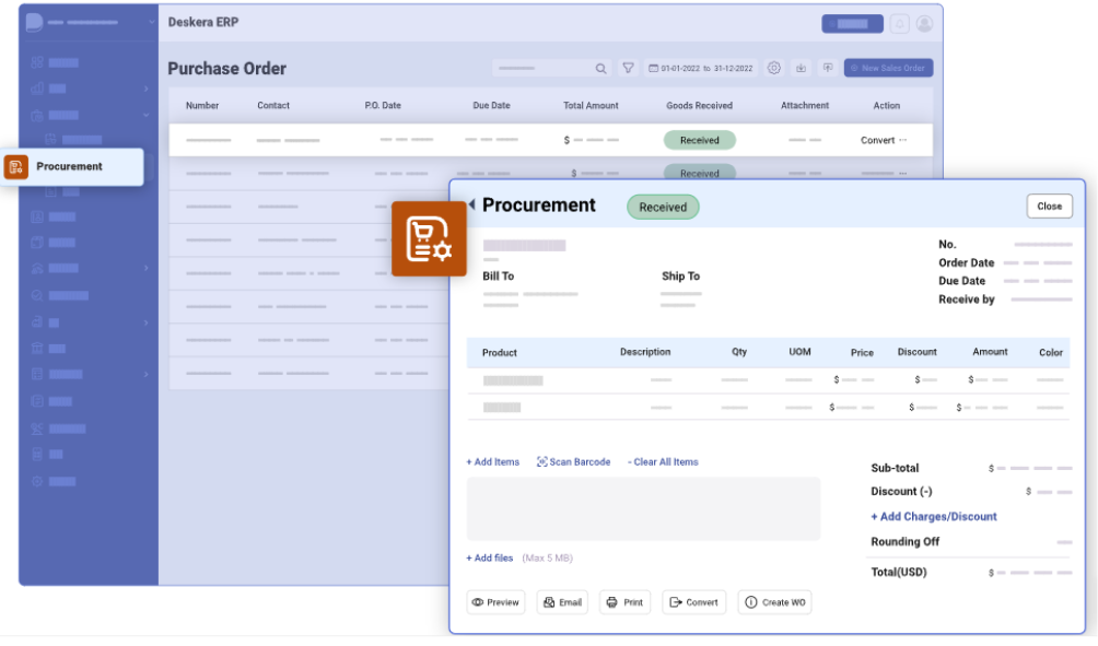 Deskera ERP – Procurement