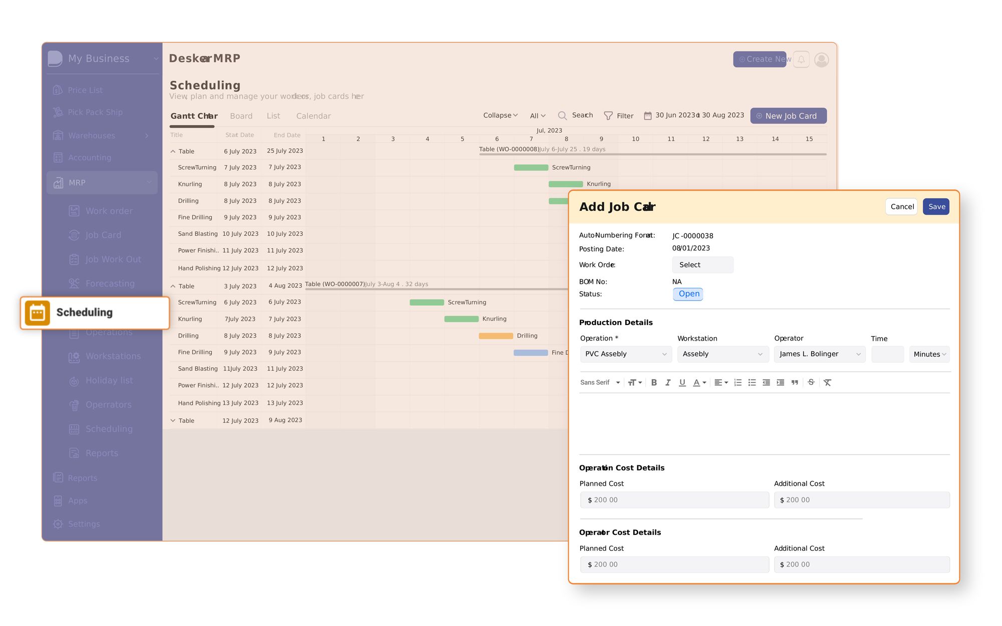 Deskera Helps with Production Planning as a Metal Fabrication ERP