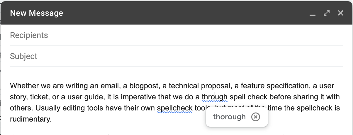 A Lazy Developer's Guide to A Quick Spellcheck