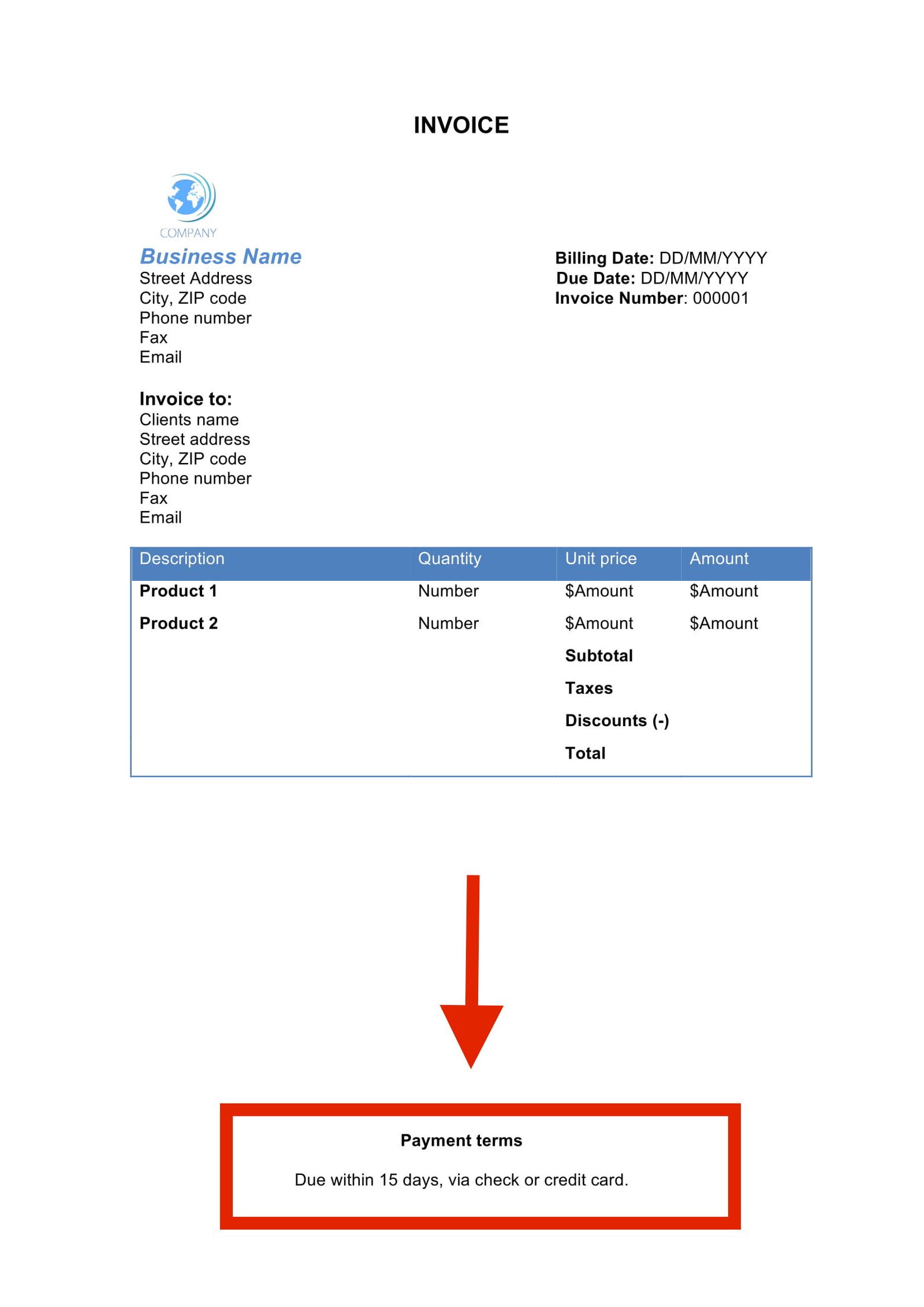 How to create an invoice in word dastchi