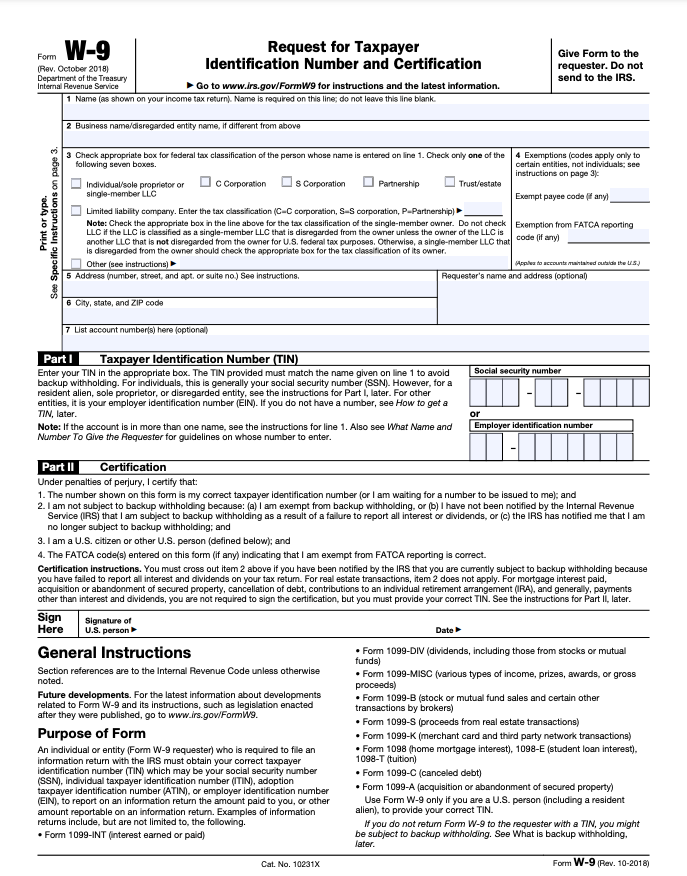Form W-9- What is it and How is it used?