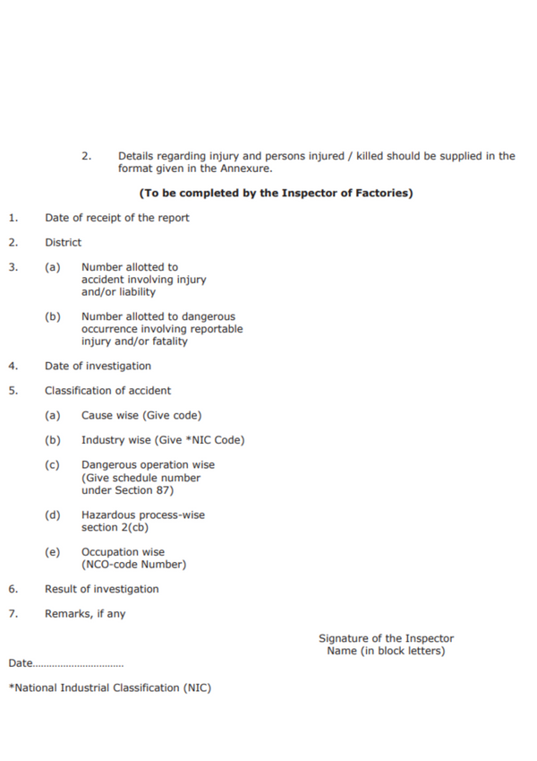 Gujarat Factories Rules, 1963 Forms (Part 2)