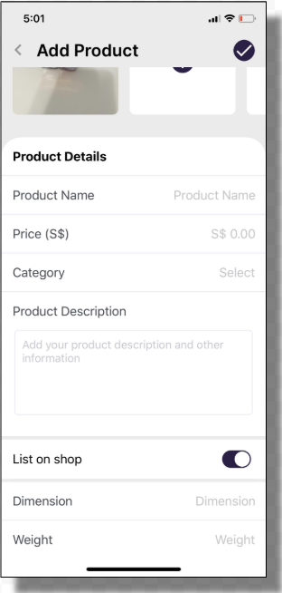 How to create a shop in Deskera Mobile using the marketplace module?
