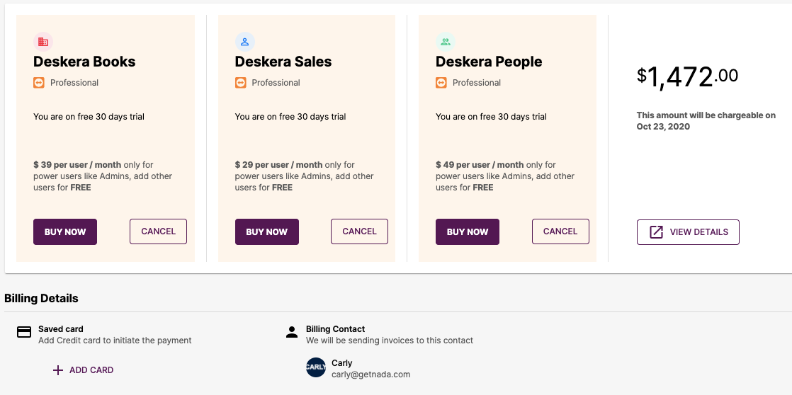 View your next billing charges here
