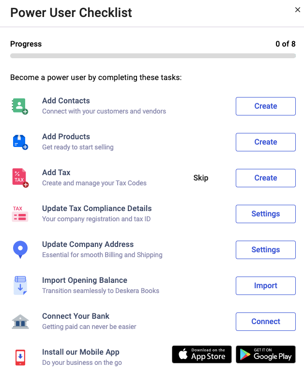 Use the power user checklist to guide you