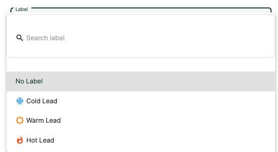 Indicate the label for each contact
