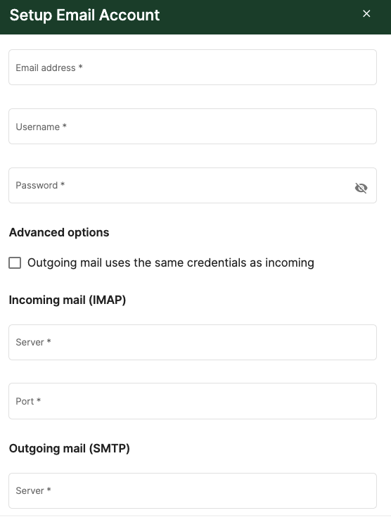 Setup email account
