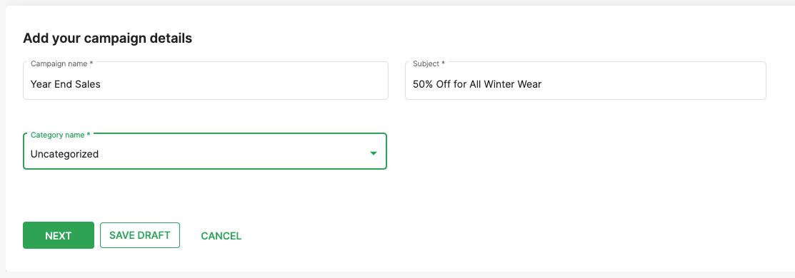 Add campaigns